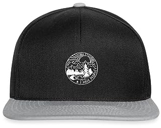 Spreadshirt I Hate People - Ich Hasse Menschen - Camping Spruch Snapback Cap, One Size, Schwarz/Grau