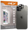 REY Protector de Pantalla Curvo Cámara Trasera para iPhone 12 Pro (6,1), Negro, Cristal Vidrio Templado Premium, 3D / 4D / 5D, Anti Roturas