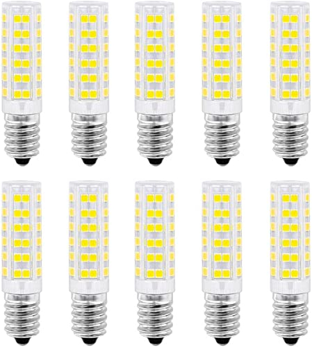 Aiwerttes 10X 7W E14 LED Bulbs SES Cool White Corn Lights 60W Small Edison Screw Halogen Replacements,E14 Cooker Hood Bulbs 240V [Energy Class G]