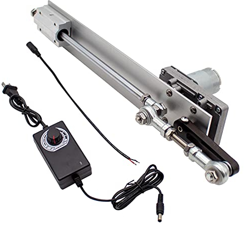 Toplionace Hubkolben Linearaktuator, DC 12V / 24V Getriebe Einstellbarer teleskop Motor DIY Motor mit Drehzahlregler Hub 3-15cm (DC24V, 120RPM)