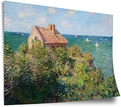 Printistico Poster Claude Monet - Fischer-Häuschen in Varengeville Kunstdruck ohne Rahmen, Wandbild - A4, A3, A2, A1, A0, XXL - Wohnzimmer, Schlafzimmer, Küche, Deko