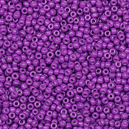 Bala&Fillic Violett Farbe 3mm Perlen zum Auffädeln 3600Stücke/100Gramm,8/0 Glasperlen zur Herstellung Schmuck, Armbändern, Halsketten und Ohrringen (Violett)
