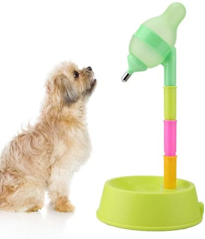 Cyrank Pet Water Bottle Stand, 650ml Automatic Dispenser for Dogs, Guinea Pigs, Mice
