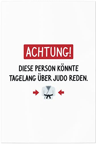 JUNIWORDS Poster, Achtung! Diese Person könnte tagelang über Judo reden, 20 x 30 cm (1005874)