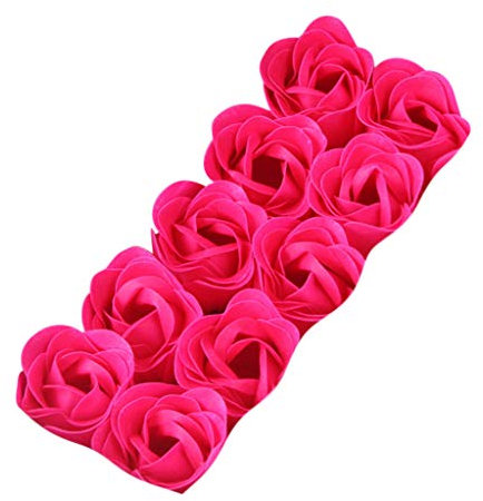 Künstliche Pflanze Klein Aquarium Duftbad Körper Blütenblatt Rose Seife Hochzeitsdeko Geschenk Best 10St Raumtrenner (A-Hot Pink, One Size)