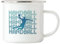 Hey!Print Handball Emaille Tasse Handballer Handballspieler Verein Mannschaft