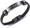 Himmelsflüsterer - Armband für Herren mit Gravur | Personalisierte Geschenke für Männer | individuelle Größenanpassung | Verschluss aus Edelstahl | Kunstleder | Armband Herren - schwarz