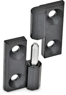 Ganter Normelemente | Aushängbare Scharniere | Zink-Druckguss | GN 337-ZD-60-60-A-2-SW | 60x60mm | Anschlag links