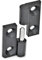 Ganter Normelemente | Aushängbare Scharniere | Zink-Druckguss | GN 337-ZD-60-60-A-2-SW | 60x60mm | Anschlag links