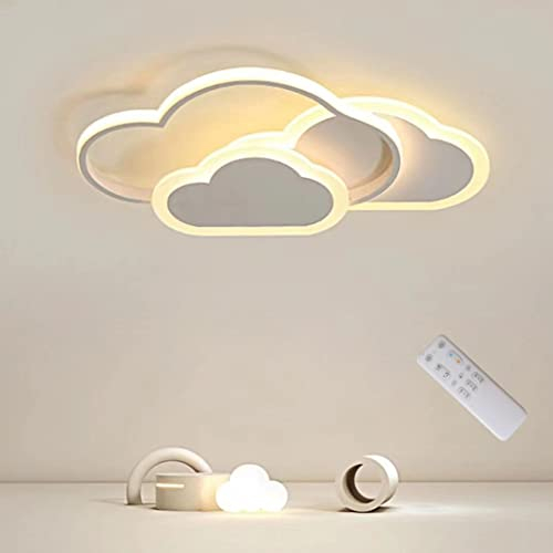 BLMYL LED Deckenleuchte - 32W Kinderzimmer Lampe Decke, Kreative Wolkenlampe Deckenleuchte Schlafzimmer Dimmbar mit Fernbedienung, 42CM Deckenlampe Kinderzimmer für Wohnzimmer, Schlafzimmer