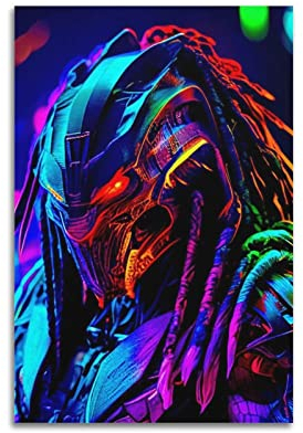 Alien Xenomorph PredalienLeinwand-Poster, dekoratives Gemälde, Leinwand, Wandposter und Kunstbild, modernes Familien-Schlafzimmer, Dekoration, Poster, 20 x 30 cm