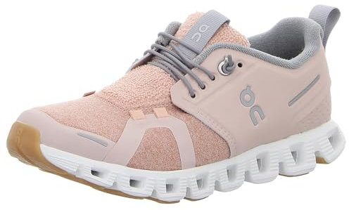 ON Damen Cloud 5 Terry Textile Synthetic Doe White Trainer 37.5 EU