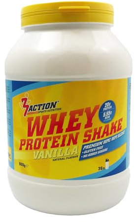 3ACTION WHEY PROTEIN SHAKE 900G VANILLE