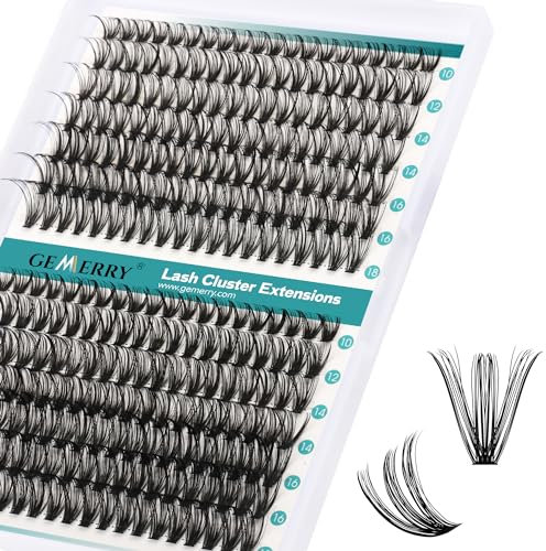 GEMERRY Faux Cils Bouquet Extension Cils Cluster Cils Volume Russe DIY à la Maison 30D/40D 0.07mm D Curl 10-18 Mix Volume Soie Cils Grappe de greffage soie Prefait (30D+40D-0.07D-10-18mm)