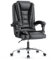 rattantree Chefsessel Bürostuhl, Schreibtischstuhl, Ergonomisch Computerstuhl mit Gepolsterter Armlehne und Weiche Rückenlehne, Neigungsfunktion, Höhenverstellbar, PU Leder Drehstuhl