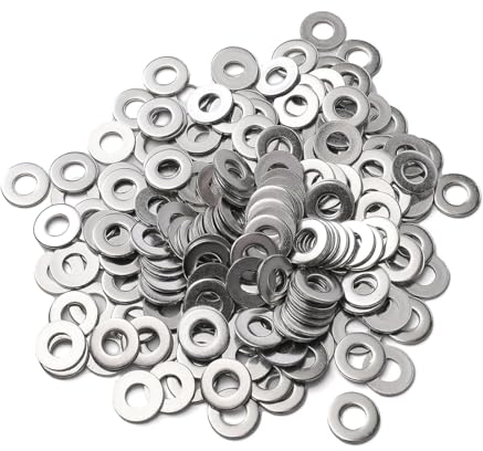 50 piezas arandelas metalicas plano,arandela de acero inoxidable M6 x 18 mm, arandelas planas de acero inoxidable,para carrocería, lavadoras planas inoxidables, para tornillos y tuercas y varilla