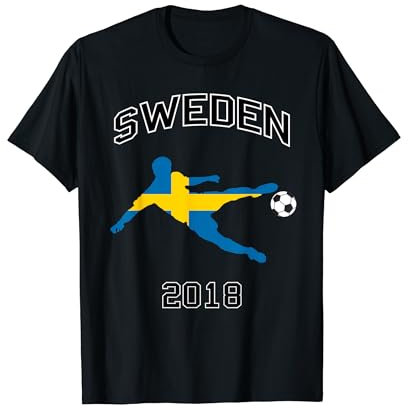Schwedisches Fußballtrikot Schweden Fußballtor Trikot T-Shirt