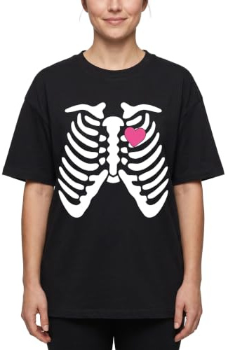 Show Me The Merch Vanilla Underground Womens Black Short Sleeved Graphic Tee for Her | Ribcage Design T-Shirt | Merchandise for Ladies | Trendy Top for Women | Unique Apparel Gift