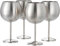 Oak & Steel – 8 große Weingläser aus Edelstahl, 700 ml, unzerbrechliches Ballonglas, Geschenk-Set für Cocktails, Gin, Hochzeit, Jahrestag, Geburtstagsfeier (Silber)