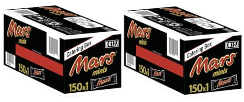 MARS Minis 2x 150x18g Catering Milchschokolade gefüllt mit feiner Candy-Creme und Karamell Schokoriegel Großpackung