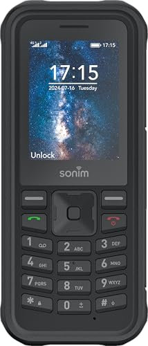 Sonim XP100 4G Rugged Mobiltelefon (64/128MB, Micro-SD, 1800 mAh Akku, 2,4 Display, 2MP Kamera, IP68 & IP69k Corning Gorilla Glass, Dual-SIM) inkl. Handyhalter, Schwarz
