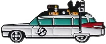 Pins SOS Fantomes Ghostbusters - Voiture Ecto-1 - Pop Culture Annees 80 - Pin Broche Epinglette Métal Emaillé - Accessoire Vintage