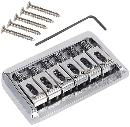 65 Mm Fester Stegplatte Mit Schrauben Und Schraubenschlüssel Für E-gitarrenzubehör Aus Stahl Gefertigt Top-loading-design Für Einfache Installation