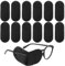 Oruola Lot de 12 cache-yeux noirs réutilisables pour lunettes, pour adultes, en tissu non tissé pour couvrir l'œil gauche ou droit, renforcer la vision et améliorer l'amblyopie, œil paresseux