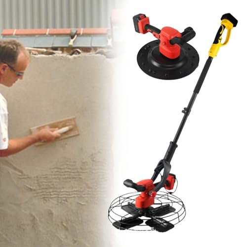 Frattazzatrice Elettrica Per Cemento A Batteria Da 900 W, Lucidatrice Professionale Per Pareti, Frattazzatrice Per Intonaco, Malta E Stucco Cementizio, 300 Rpm,30000mah