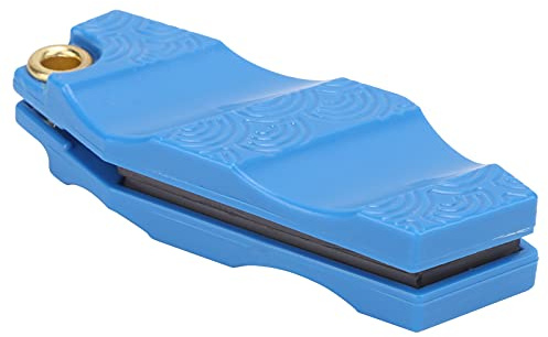 Segrehy Angelschnur-Reiniger, Glätter, 2-in-1, Hartplastik, ergonomisches Design, Werkzeug für Fliegenfischer-Enthusiasten, Organisation von Zubehör, Größe 6 x 2,5 cm (Blauer Glättchen)