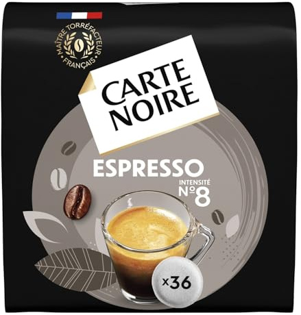 CARTE NOIRE – Dosettes Espresso Intense pour Senseo, Arôme Puissant et Saveur Riche (36 dosettes) - Le Lot De 3