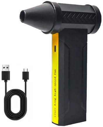 Myqqhbs F16 - Soplador de aire de 60 m/S, sin escobillas, mini ventilador para secadora de coche, PC, soplador de conductos industriales domésticos, 16000 rpm