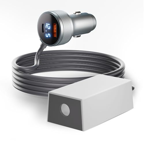 Joinfworld Starlink Mini 12V Auto Adapter mit Step Up Konverter, Star Link Mini Stromkabel 3FT 12V-24V auf 30V Boost Zigarettenanzünder 12 Volt Adapter mit USB A QC 3.0, Type-C PD 45W Ports