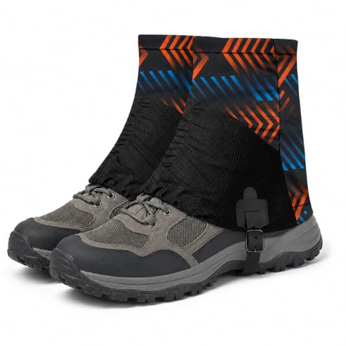 Damasker, vandring, unisex trail Low Gaiters, trailrunning, skoleggings | Ventilerande damasker, vattentäta, justerbara skoskydd för utomhus, vandring, camping och klättring (blå)
