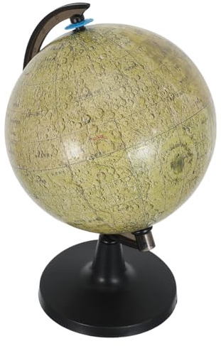 Realistischer Mondglobus mit Ständer, Rotierend, Kunststoff | Hd Mondatlas, für Schüler und Astronomie Fans, Leicht Tragbar, Deko für Camping