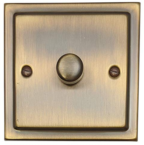 Victorian Antique Brass LED Dimmer (1 Gang) - TAB511