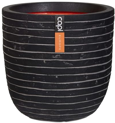 Capi Europe - Pot Boule Row NL - 55x53 - Anthracite - Ouverture Ø46 - Pot pour Une Utilisation à l'intérieur et à l'extérieur - Incassable - 100% Recyclable - KRWZ935