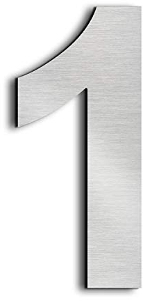 nanlyiau 6in/15.5cm edelstahl hausnummer hausnummern aus edelstahl Hausnummern edelstahl zahlen Edelstahl aus massivem SUS304,gebürstet schwebe-effekt(6in 1)