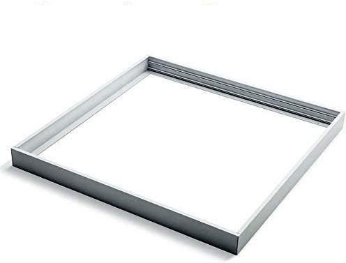 FactorLED Cadre de Dalle Led Encastrable Blanc 60x60, Boitier Saillie Dalle Led, fabriqué en aluminium, Hauteur 68mm