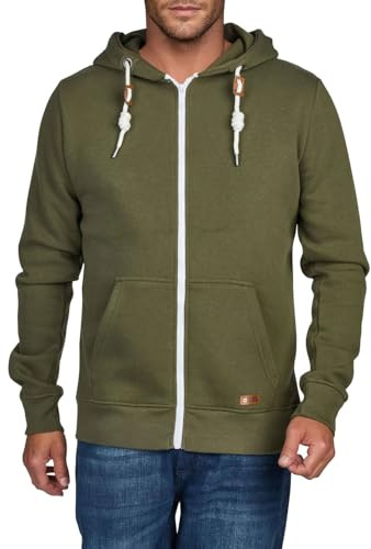 riverso Sweatjacke Herren mit Kapuze Reißverschluss Regular Fit RIVThilo | Kapuzenjacke Grau Braun Grün Rot Blau Schwarz Beige S M L XL XXL 3XL 4XL 5XL