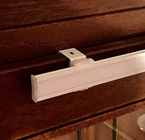 mauro Binario Completo per Tende a Pannello a Finestra-Larghezza da cm 40 a 100 - Profilo velcrato+Supporti Senza forare la Finestra (H - cm 75)