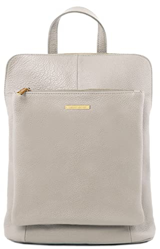Tuscany Leather TL Bag - Lederrucksack für Damen aus weichem Leder - TL141682 (LIGHT GREY)