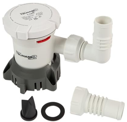 Attwood 5612-7 Pompa di sentina manuale Tsunami MK2 1200 GPH 12 Volt con attacco filettato