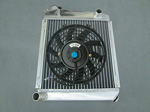 Radiador de aluminio + ventilador para Aus-tin Ro-ver Mi-ni Cooper S One Clubman 850/1000 / 1100/1275 GT 1959-1997 MT