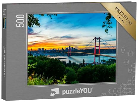 puzzleYOU: Puzzle 500 Teile „Istanbul Bosporus Brücke, Türkei“ – aus der Puzzle-Kollektion Istanbul
