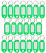 WINTEX Porte Clé Etiquette - 20 pièces - Porte Cle avec Etiquettes en Plastique Résistant - Porte Clef Colorés pour Organisation Voyages Animaux Domestiques - Vert