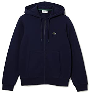 Lacoste Herren Zip-Up Fleece Hoodie Jacke, Marine, 6XL