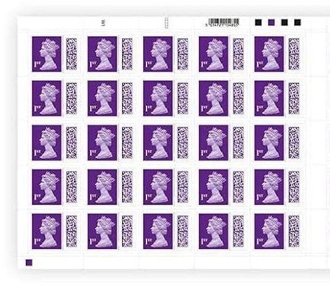25 x 1st Class Barcoded Stamps Royal Mail
