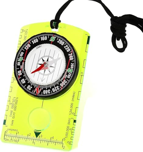 QESSUVNC Navigation Kompass Teenager Outdoor Navigation Kompass Kinder Kompass Orientierungslauf, Kompass Wandern Kompass Militär Compass Leichter Wanderkompass mit Einstellbarer Neigung