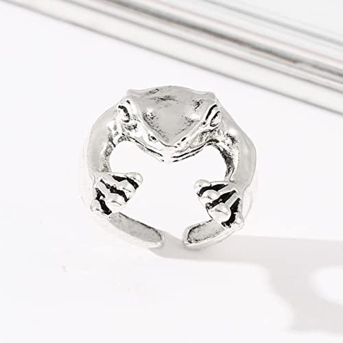 Star.W Vintage Vampir Ringe für Männer Frauen Persönlichkeit männlich Punk Rock Rap Ring Zubehör Herren Biker verstellbar Gothic Schmuck